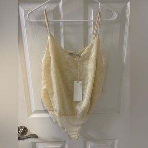 Lush Cream Lace Bodysuit- NWT